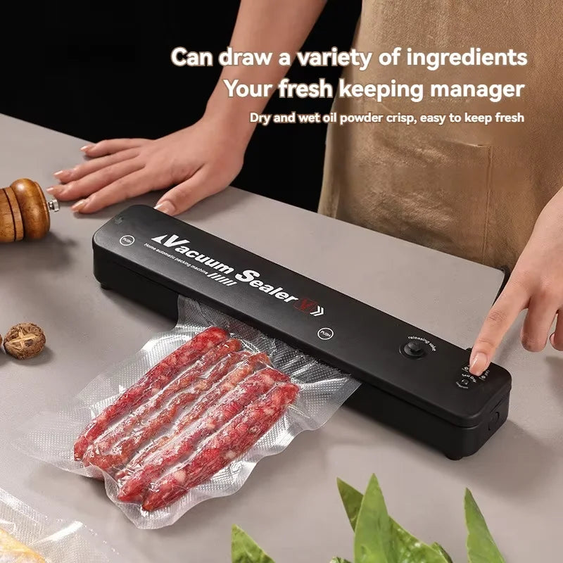 Machine de Scellage Alimentaire Portable pour Maison, Aide Cuisine, 220V, Machine de Mise sous Vide Automatique