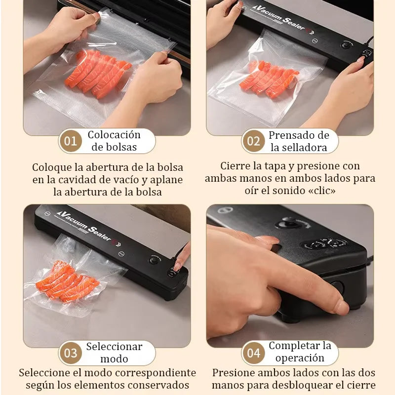 Machine de Scellage Alimentaire Portable pour Maison, Aide Cuisine, 220V, Machine de Mise sous Vide Automatique